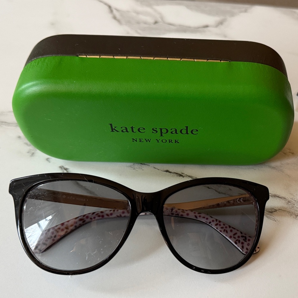 Kate Spade Black Glasses with Green Case